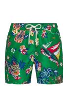 5.75-Inch Traveler Polo Bear Swim Trunk Badeshorts Green Polo Ralph Lauren