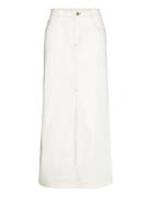 Classic Jeans Skirt Lang Nederdel White H2O Fagerholt