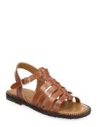 Sandals - Flat - Open Toe - Op Shoes Summer Shoes Sandals Brown ANGULUS