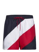 Medium Drawstring Diag Badeshorts Blue Tommy Hilfiger