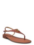 Burnished Calf-Ellington-Sn-Csl Flade Sandaler Brown Lauren Ralph Lauren