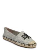 Cameryn Iii Canvas & Leather Espadrille Espadrillos Flade Sandal Black Lauren Ralph Lauren