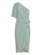 Jersey Tie-Waist Balloon-Sleeve Dress Knælang Kjole Green Lauren Ralph Lauren