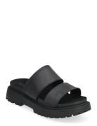 Clairemont Way Slide Sandal Black Full Grain Flade Sandaler Black Timberland