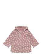 Printed Water-Repellent Jacket Outerwear Rainwear Jackets Pink Mango