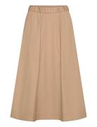 Lightweight Chino Skirt Knælang Nederdel Beige GANT