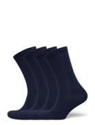 4-Pack Women Bamboo Basic Socks Lingerie Socks Regular Socks Navy URBAN QUEST