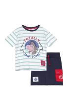 Set 2P Bermuda + Ts Sets Sets With Short-sleeved T-shirt Multi/patterned Gurli Gris