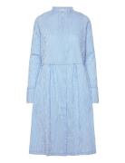 Crinckle Pop Dupina Dress Knælang Kjole Blue Mads Nørgaard