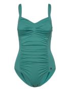 Potenza Solid Swimsuit Badedragt Badetøj Green Panos Emporio