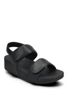 Lulu Adjustable Leather Back-Strap Sandals Flade Sandaler Black FitFlop