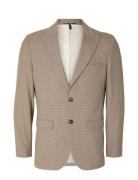 Slhslim-Liamholm Hounds Blz Flex B Suits & Blazers Blazers Single Breasted Blazers Beige Selected Homme