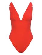 Plunge Swimsuit Badedragt Badetøj Orange Understatement Underwear