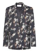 Pd-Marija Blazer Excl. Flower Blazers Single Breasted Blazers Black Pieszak