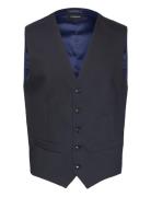 Technical Stretch Waistcoat Habitvest Navy Lindbergh Black