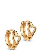 Kajsa Hoops Accessories Jewellery Earrings Hoops Gold Enamel Copenhagen