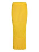 Striped Rib Skirt Lang Nederdel Yellow House Of Dagmar