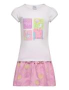 Set 2P Skirt + Ts Sets Sets With Short-sleeved T-shirt Multi/patterned Gurli Gris