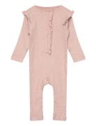 Romper Ls Rib Langærmet Body Silver Fixoni