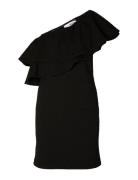 Slfirena Shoulder Short Dress Kort Kjole Black Selected Femme
