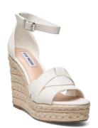 Sivian Sandal Espadrillos Med Hæl Sandal White Steve Madden