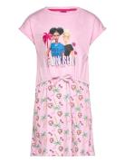 Robe Dresses & Skirts Dresses Casual Dresses Short-sleeved Casual Dresses Pink Barbie