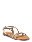 Sandals Flade Sandaler Gold Billi Bi