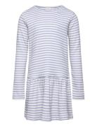 Dress L/S Modal Striped Dresses & Skirts Dresses Casual Dresses Long-sleeved Casual Dresses Blue Petit Piao