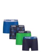 Puma Boys Basic Boxer Aop 4P Ecom Night & Underwear Underwear Underpants Multi/patterned PUMA