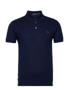 Slim Fit Stretch Mesh Polo Tops Polos Short-sleeved Navy Polo Ralph Lauren