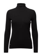 Ribbed Turtleneck Sweater Tops Knitwear Turtleneck Black Lauren Ralph Lauren