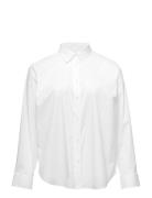 No-Iron Stretch Cotton Shirt Tops Shirts Long-sleeved White Lauren Women