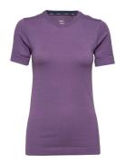 Fuseknit Comfort Rn Ss W Sport T-shirts & Tops Short-sleeved Purple Craft