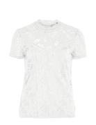 Vistasia Lace S/S Top - Noos Tops T-shirts & Tops Short-sleeved White Vila