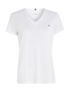 Heritage V-Neck Tee Tops T-shirts & Tops Short-sleeved White Tommy Hilfiger