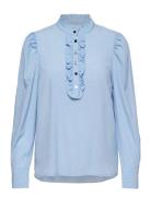 Fqapril-Sh Tops Blouses Long-sleeved Blue FREE/QUENT