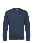 Tjm Regular Fleece C Neck Tops Sweatshirts & Hoodies Sweatshirts Blue Tommy Jeans