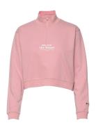 W. Half Zip Sweat Tops Sweatshirts & Hoodies Sweatshirts Pink Svea
