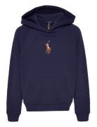 Big Pony Fleece Hoodie Tops Sweatshirts & Hoodies Hoodies Blue Ralph Lauren Kids