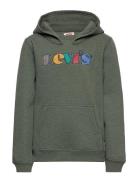 Lvb Logo Full Zip Hoodie Tops Sweatshirts & Hoodies Hoodies Green Levi's