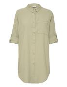Kanaya Shirt Tunic Tops Shirts Long-sleeved Khaki Green Kaffe