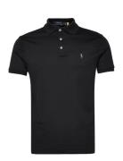 Custom Slim Fit Soft Cotton Polo Shirt Tops Polos Short-sleeved Black Polo Ralph Lauren