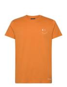Patrick Organic Tee Tops T-Kortærmet Skjorte Orange Clean Cut Copenhagen