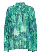 2Nd Adriana Tt - Soft Sheer Tops Shirts Long-sleeved Multi/patterned 2NDDAY