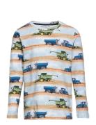 T-Shirt L/S Aop Tops T-shirts Long-sleeved T-Skjorte Multi/patterned Minymo