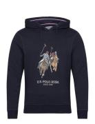 Uspa Hood Sweater Elaf Men Tops Sweatshirts & Hoodies Hoodies Navy U.S. Polo Assn.