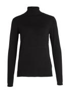 Vijeneve Rollneck L/S Knit Top - Noos Tops Knitwear Turtleneck Black Vila