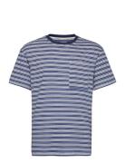 Akkikki Blue Stripe Tee Tops T-Kortærmet Skjorte Multi/patterned Anerkjendt