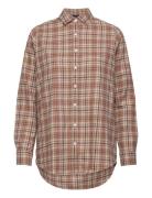 Isa Organic Cotton Flannel Shirt Tops Shirts Long-sleeved Multi/patterned Lexington Clothing