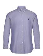 Custom Fit Stretch Oxford Shirt Tops Shirts Casual Navy Polo Ralph Lauren
